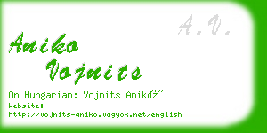 aniko vojnits business card